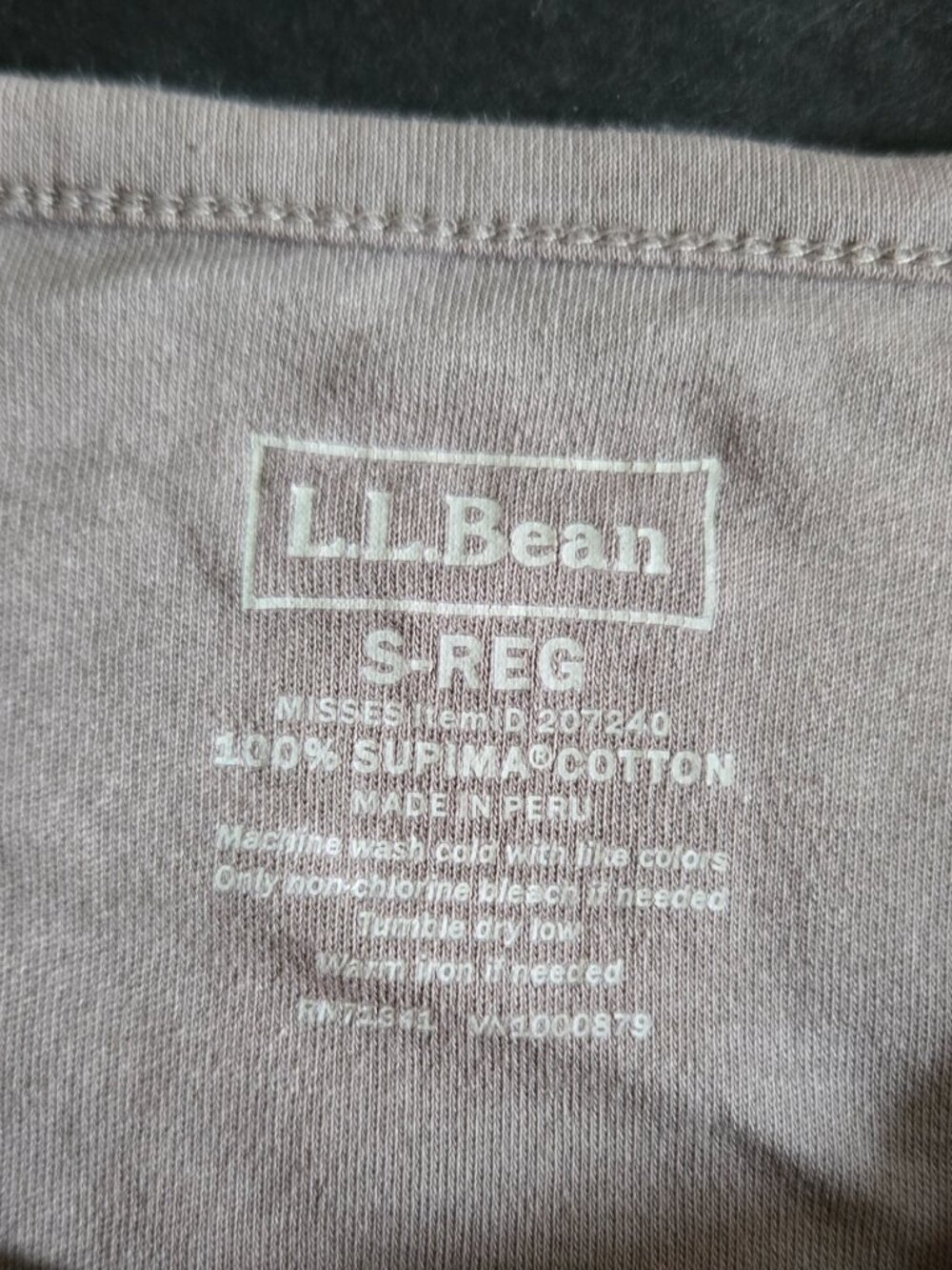 LL Bean Tan Long Sleeve T Shirt Size S - Picture 5 of 5